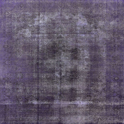 Square Machine Washable Industrial Modern Plum Purple Rug, wshurb2904