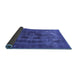 Sideview of Oriental Blue Industrial Rug, urb2904blu