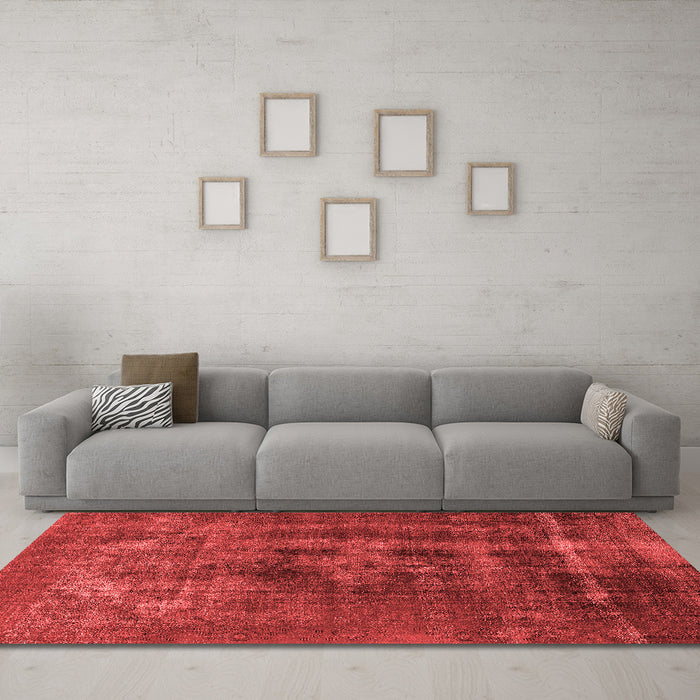 Industrial Red Washable Rugs