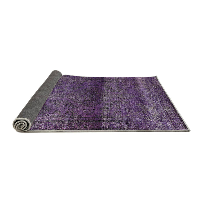 Sideview of Mid-Century Modern Purple Persian Rug, urb2905
