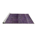 Sideview of Machine Washable Industrial Modern Purple Rug, wshurb2905