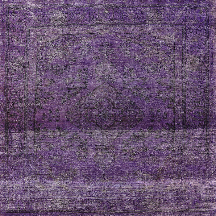 Square Machine Washable Industrial Modern Purple Rug, wshurb2905