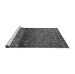 Sideview of Machine Washable Persian Gray Bohemian Rug, wshurb2905gry