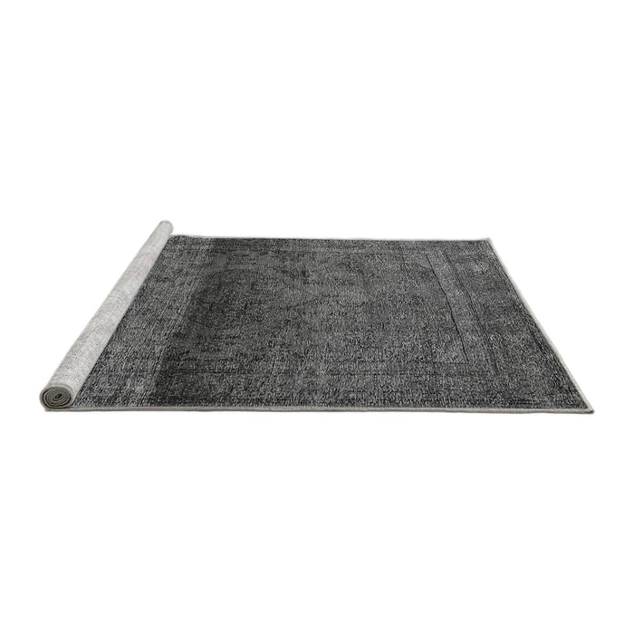 Sideview of Machine Washable Persian Gray Bohemian Rug, wshurb2905gry