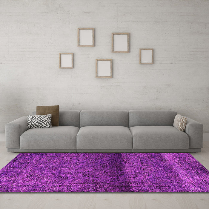 Machine Washable Persian Pink Bohemian Rug in a Living Room, wshurb2905pnk