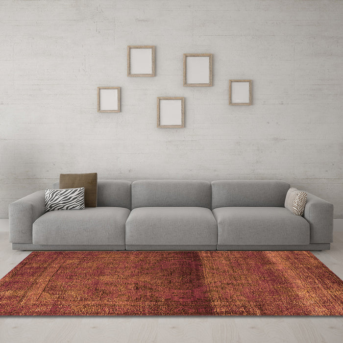 Machine Washable Persian Orange Bohemian Area Rugs in a Living Room, wshurb2905org