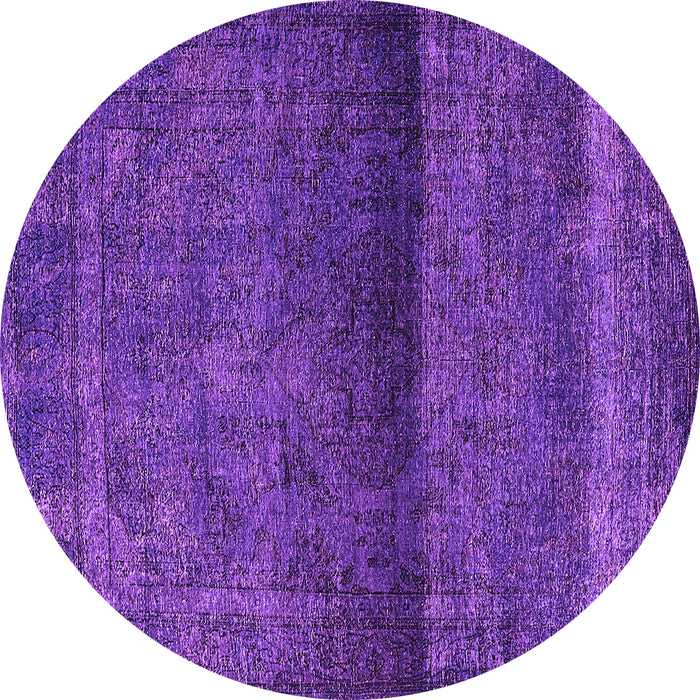 Round Persian Purple Bohemian Rug, urb2905pur