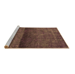 Sideview of Machine Washable Persian Brown Bohemian Rug, wshurb2905brn