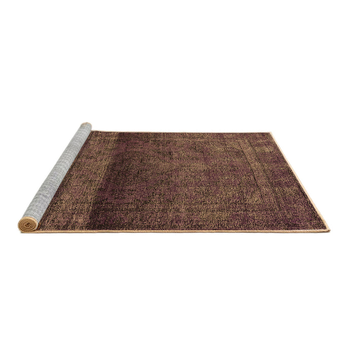 Sideview of Machine Washable Persian Brown Bohemian Rug, wshurb2905brn