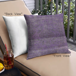 Front View of Mid-Century Modern Urban Square Purple Throw Pillow, 18 inch by 18 inch, pwurb2905