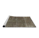 Sideview of Machine Washable Industrial Modern Coffee Brown Rug, wshurb2906