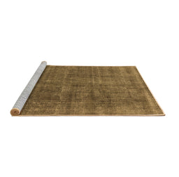 Sideview of Machine Washable Oriental Brown Industrial Rug, wshurb2906brn