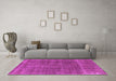 Machine Washable Oriental Pink Industrial Rug in a Living Room, wshurb2906pnk