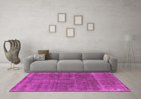 Machine Washable Oriental Pink Industrial Rug, wshurb2906pnk