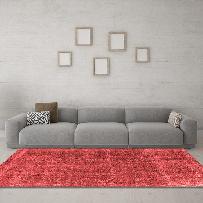 Industrial Red Washable Rugs