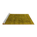 Sideview of Machine Washable Oriental Yellow Industrial Rug, wshurb2906yw