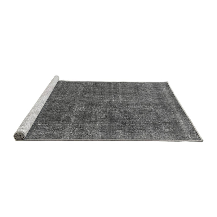 Sideview of Machine Washable Oriental Gray Industrial Rug, wshurb2906gry