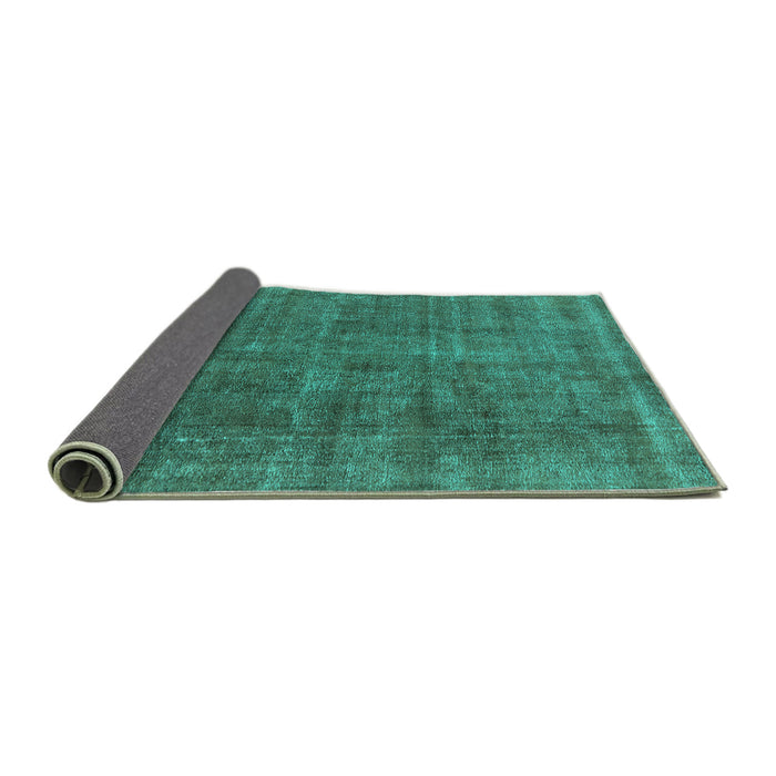 Sideview of Oriental Turquoise Industrial Rug, urb2906turq