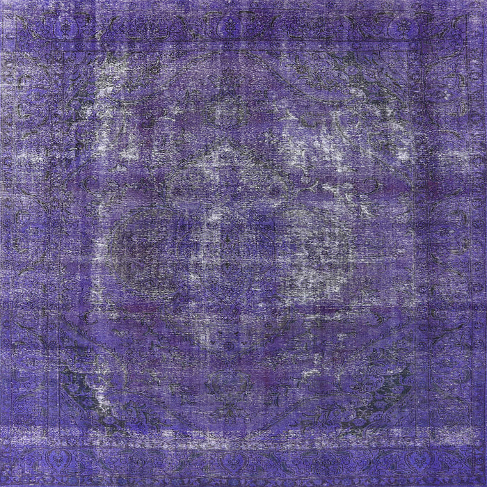 Square Machine Washable Industrial Modern Purple Sage Bush Purple Rug, wshurb2907