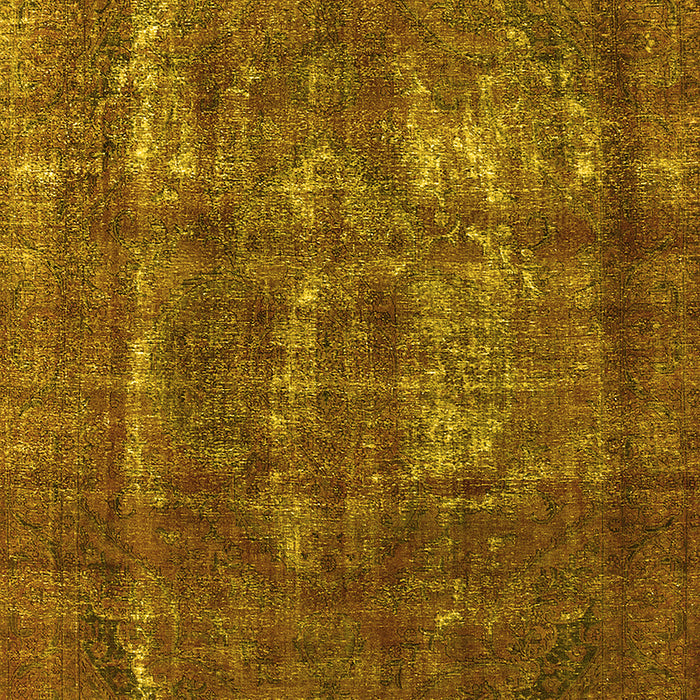 Machine Washable Persian Yellow Bohemian Rug, wshurb2907yw