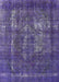 Machine Washable Industrial Modern Purple Sage Bush Purple Rug, wshurb2907