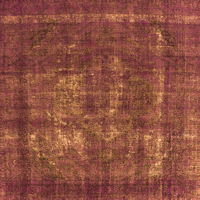 Square Machine Washable Persian Orange Bohemian Area Rugs, wshurb2907org