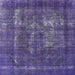 Square Mid-Century Modern Purple Persian Rug, urb2907