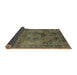 Sideview of Mid-Century Modern Copper Green Oriental Rug, urb2908