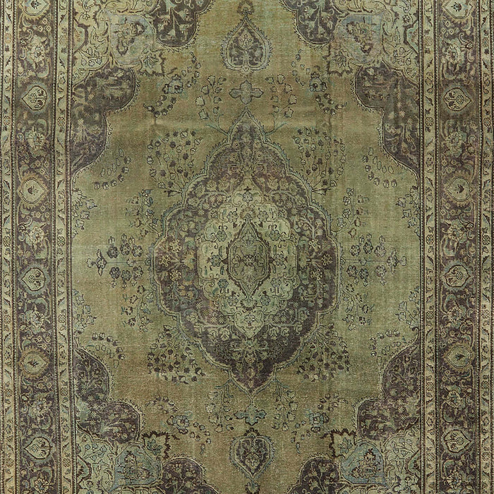 Mid-Century Modern Copper Green Oriental Rug, urb2908