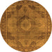 Round Oriental Orange Industrial Rug, urb2908org