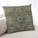 Lifestyle Image of Mid-Century Modern Urban Square Brass Green Throw Pillow, 18 inch by 18 inch, pwurb2908