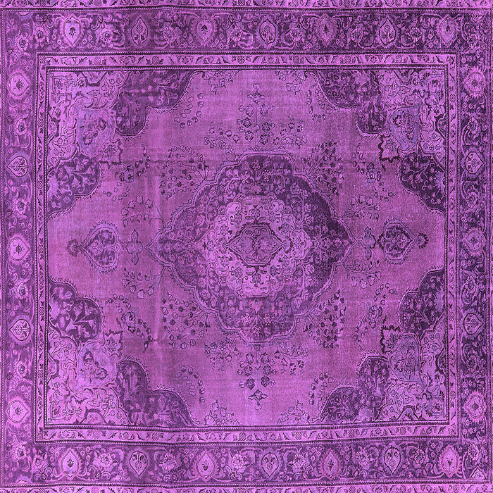 Square Machine Washable Oriental Purple Industrial Area Rugs, wshurb2908pur