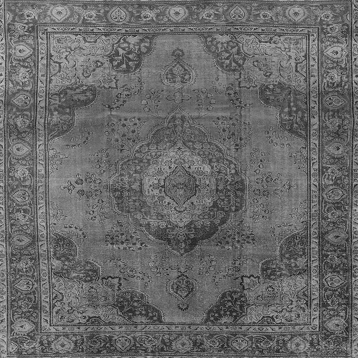 Square Machine Washable Oriental Gray Industrial Rug, wshurb2908gry