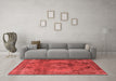 Industrial Red Washable Rugs