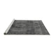 Sideview of Machine Washable Oriental Gray Industrial Rug, wshurb2908gry