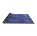 Sideview of Oriental Blue Industrial Rug, urb2908blu