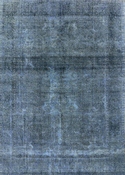Mid-Century Modern Koi Blue Persian Rug, urb2909