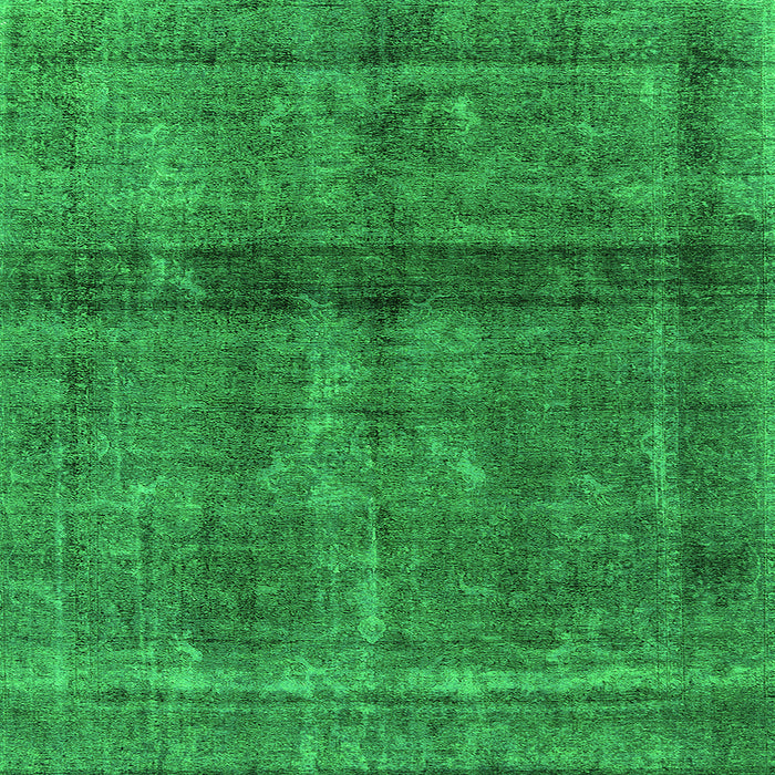 Square Machine Washable Persian Green Bohemian Area Rugs, wshurb2909grn