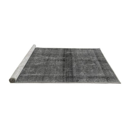 Sideview of Machine Washable Persian Gray Bohemian Rug, wshurb2909gry