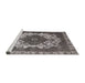 Sideview of Machine Washable Industrial Modern Gray Rug, wshurb2910