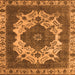 Square Oriental Orange Industrial Rug, urb2910org