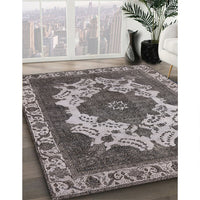 Mid-Century Modern Gray Oriental Rug, urb2910