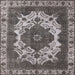 Square Machine Washable Industrial Modern Gray Rug, wshurb2910