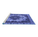 Sideview of Machine Washable Oriental Blue Industrial Rug, wshurb2910blu