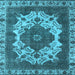 Square Oriental Light Blue Industrial Rug, urb2910lblu