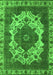 Machine Washable Oriental Green Industrial Area Rugs, wshurb2910grn