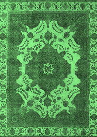 Oriental Emerald Green Industrial Rug, urb2910emgrn