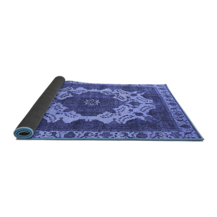 Sideview of Oriental Blue Industrial Rug, urb2910blu