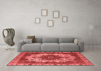 Machine Washable Oriental Red Industrial Rug, wshurb2910red