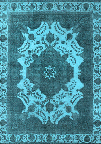 Oriental Light Blue Industrial Rug, urb2910lblu